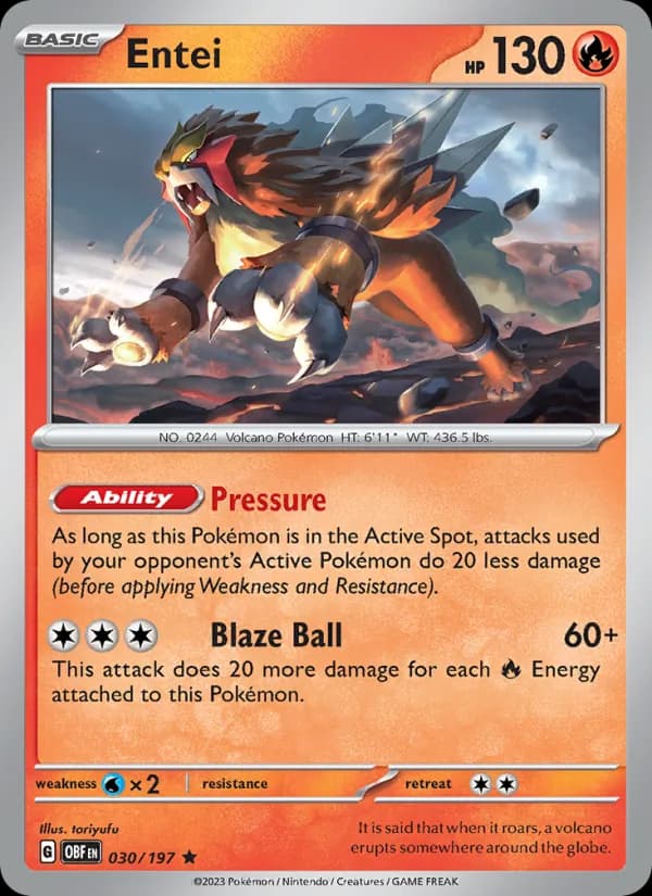 Entei card in English