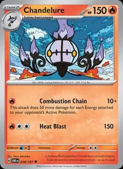 Chandelure card in English