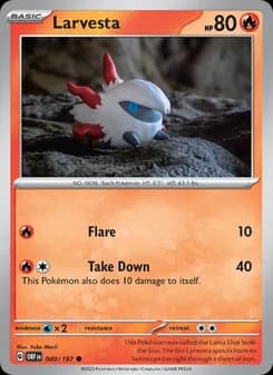 Larvesta card in English