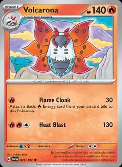 Volcarona card in English