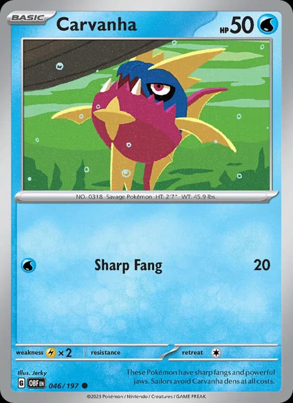 Carvanha card in English