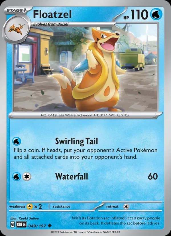 Floatzel card in English