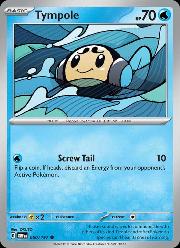 Tympole card in English