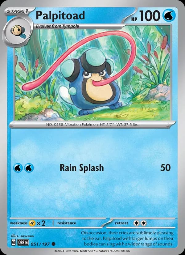 Palpitoad card in English