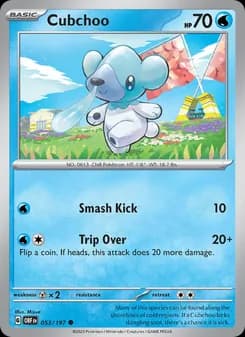 Cubchoo card in English