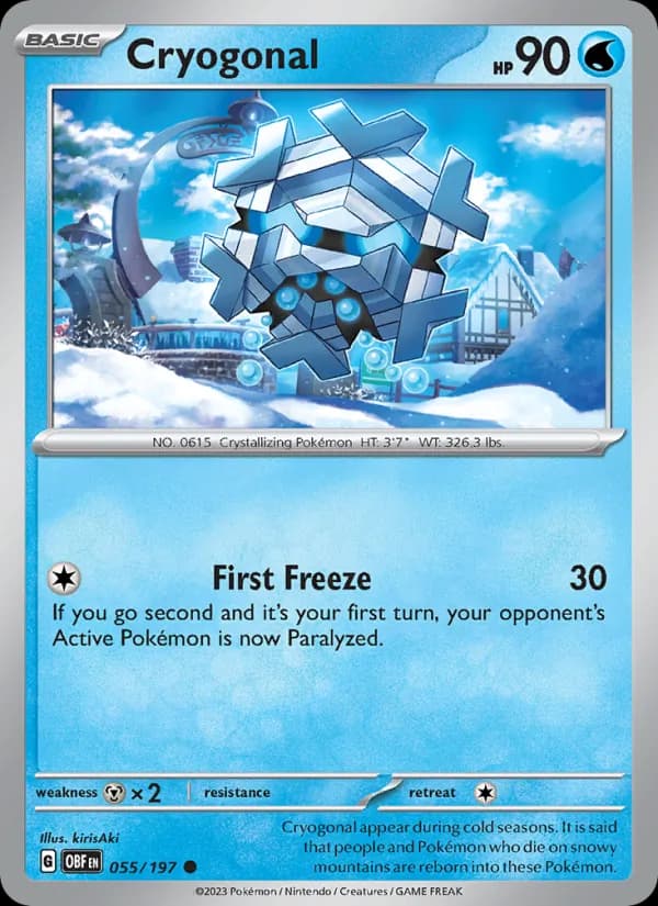 Cryogonal card in English