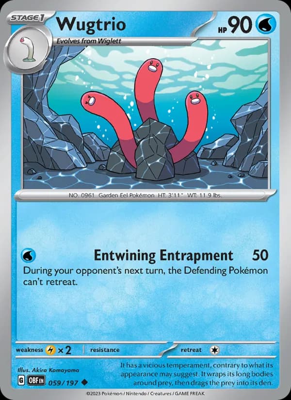 Wugtrio card in English