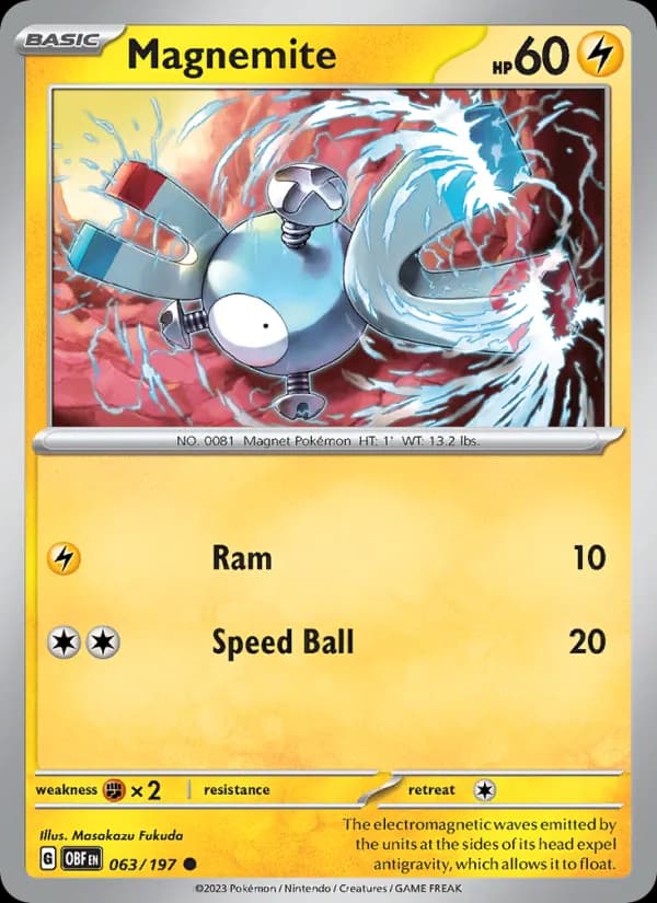 Magnemite card in English