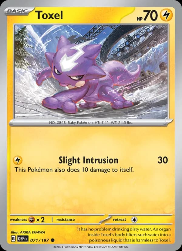 Toxel card in English