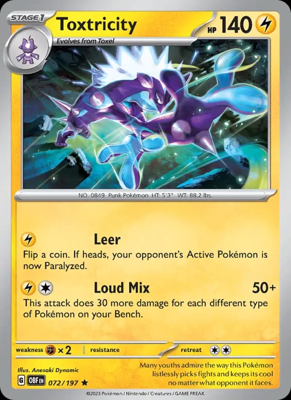 Toxtricity card in English
