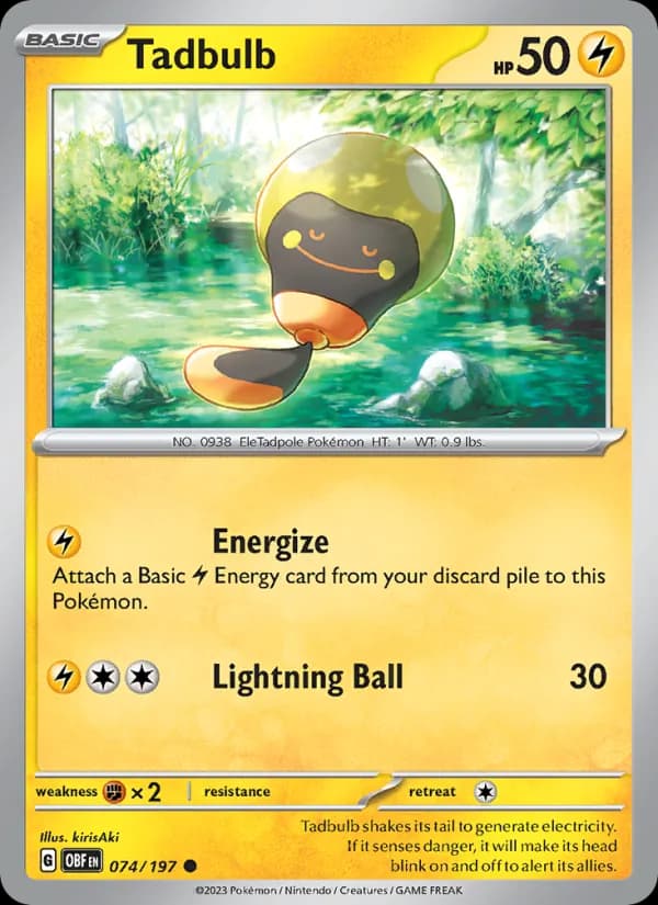 Tadbulb card in English