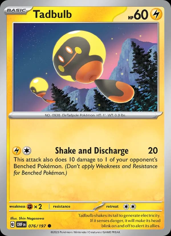 Tadbulb card in English