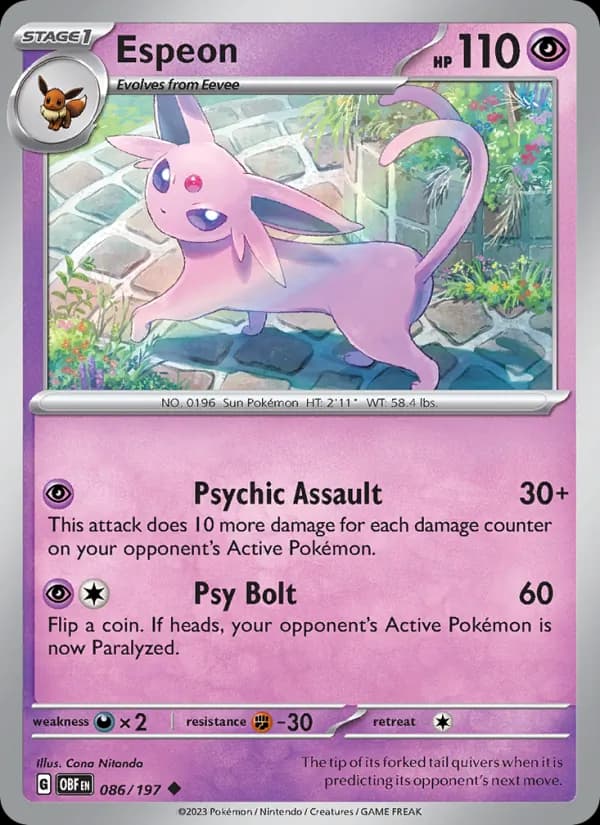 Espeon card in English