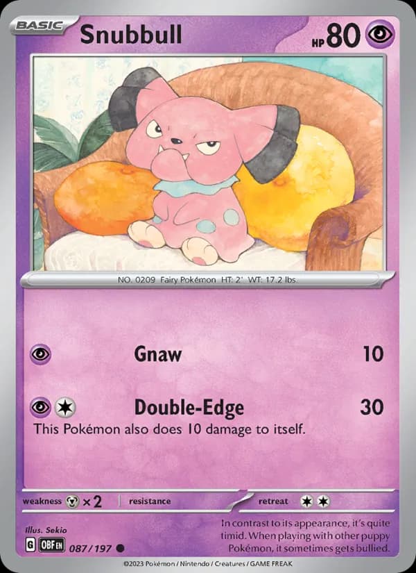 Snubbull card in English