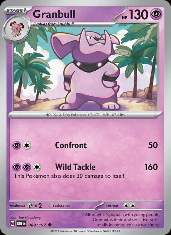 Granbull card in English