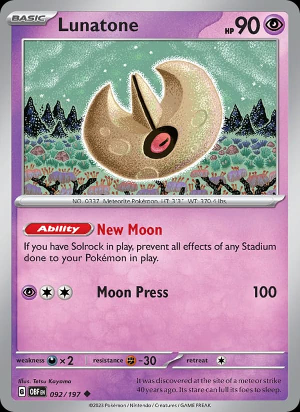 Lunatone card in English