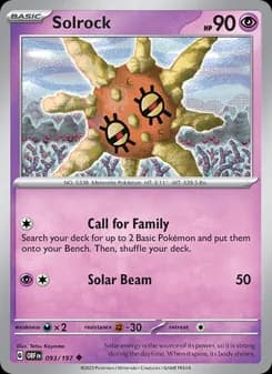 Solrock card in English