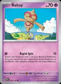 Baltoy card in English