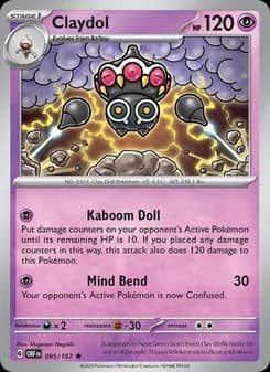 Claydol card in English