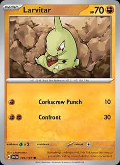 Larvitar card in English