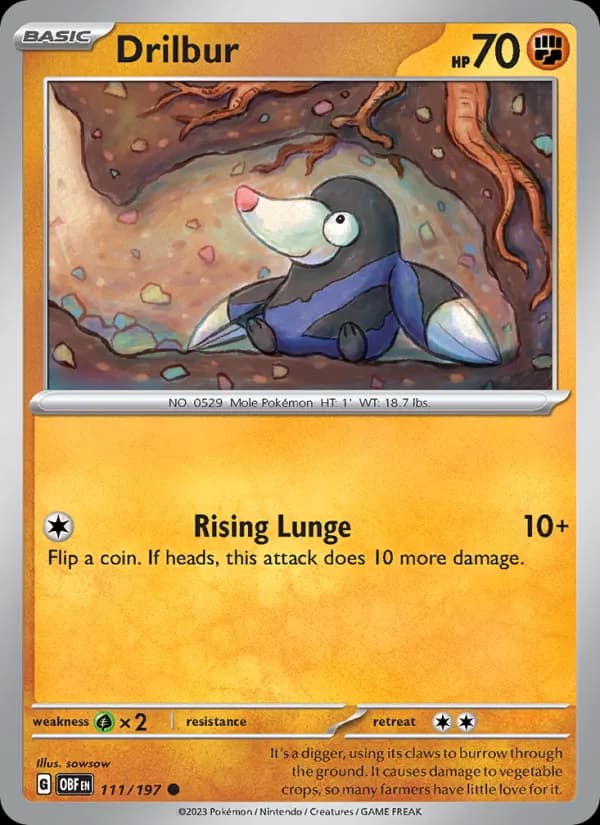 Drilbur card in English