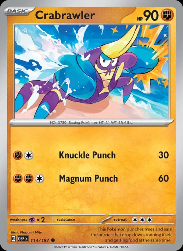 Crabrawler card in English