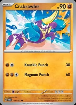 Crabrawler card in English