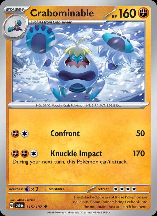 Crabominable card in English