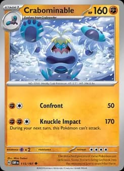 Crabominable card in English