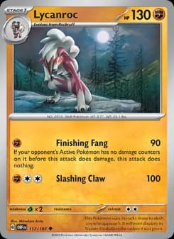 Lycanroc card in English