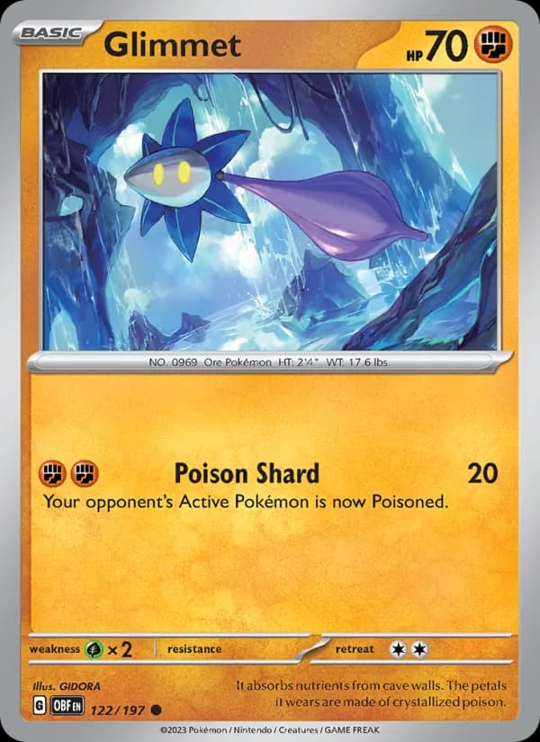 Glimmet card in English