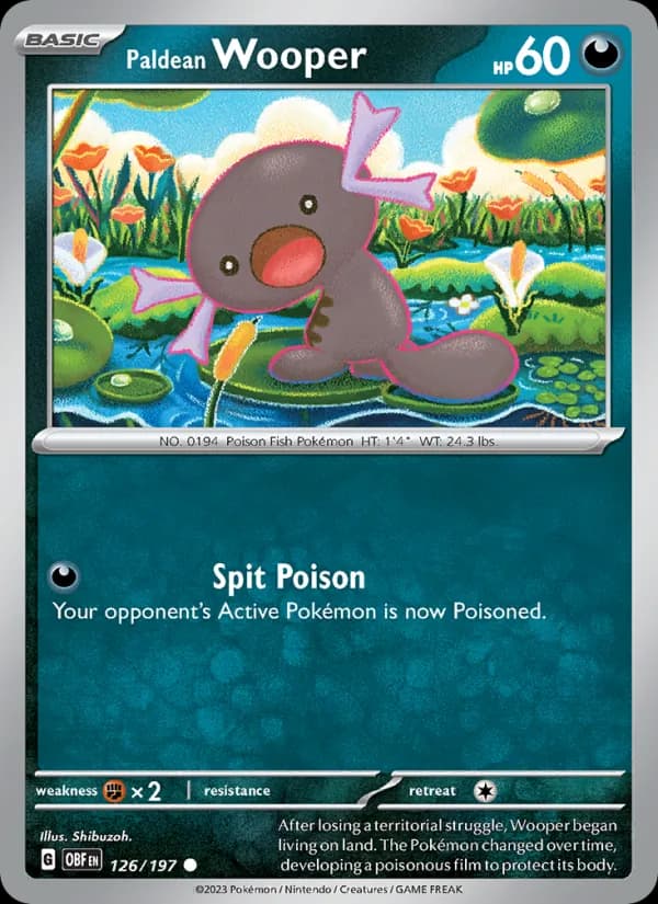 Paldean Wooper card in English