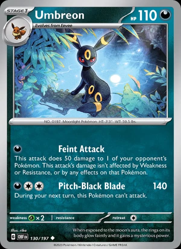 Umbreon card in English