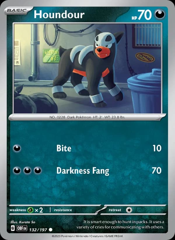 Houndour card in English