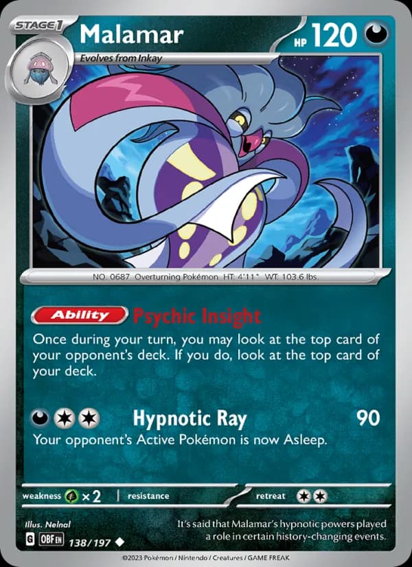 Malamar card in English