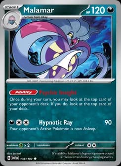 Malamar card in English