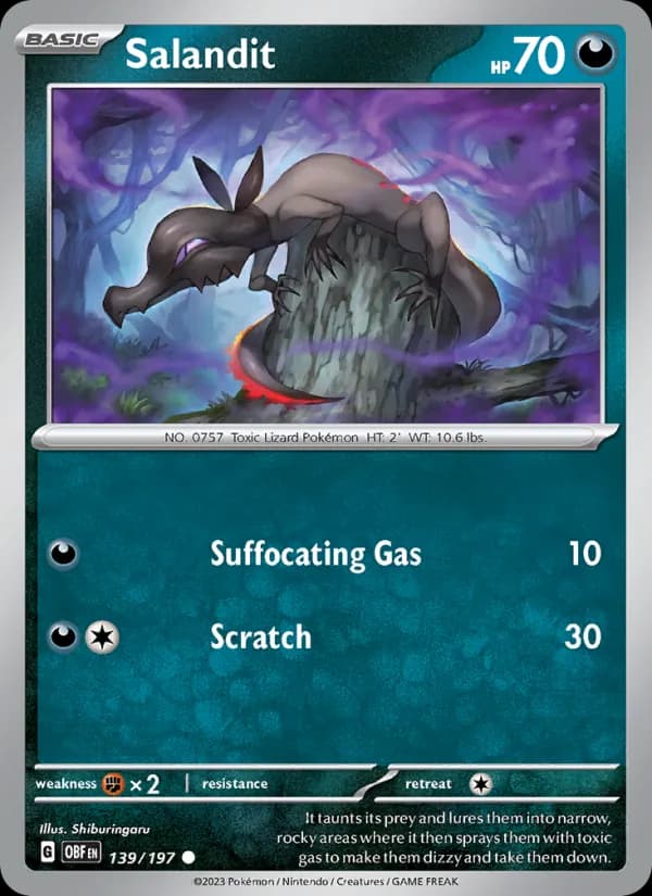 Salandit card in English