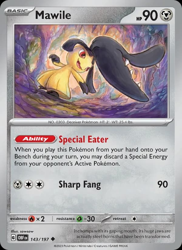 Mawile card in English