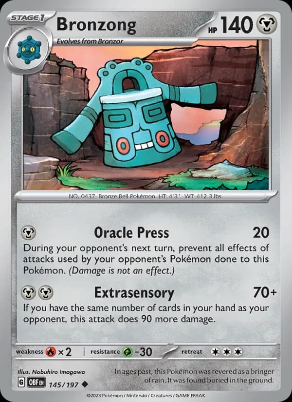 Bronzong card in English