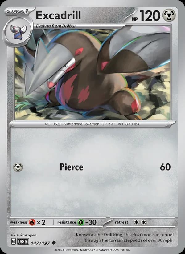 Excadrill card in English