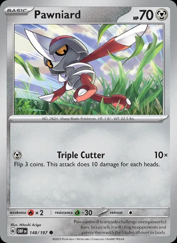 Pawniard card in English