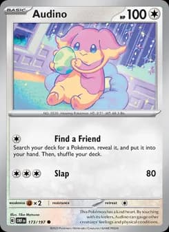 Audino card in English