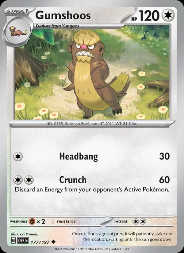 Gumshoos card in English