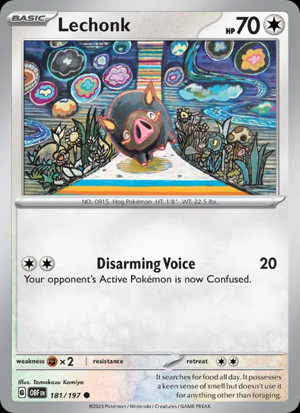 Lechonk card in English