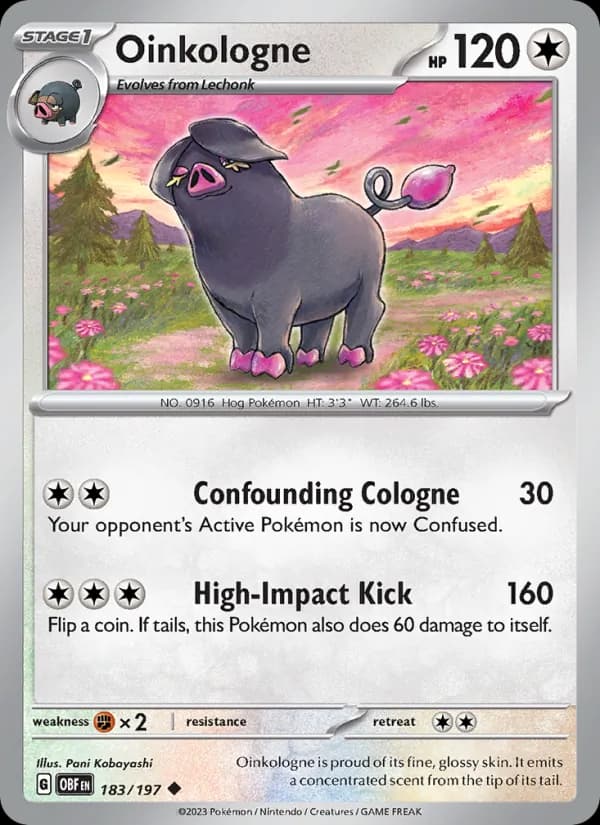 Oinkologne card in English