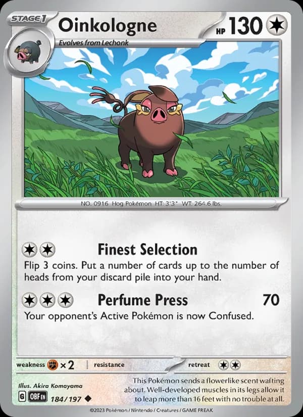 Oinkologne card in English
