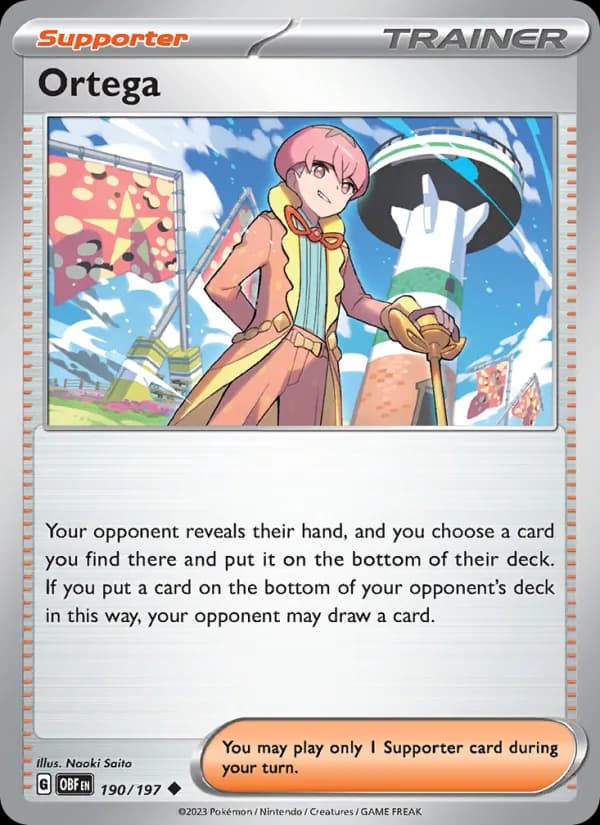 Ortega card in English