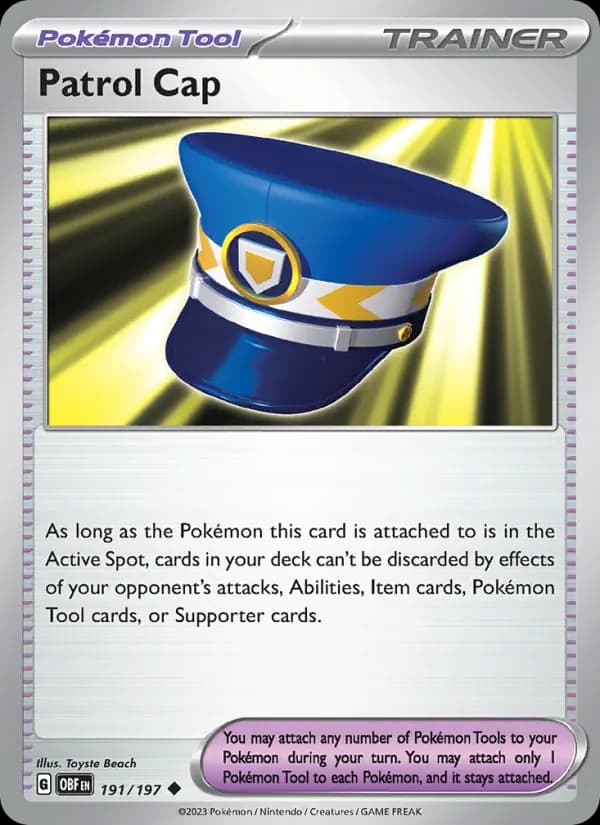 Patrol Cap card in English