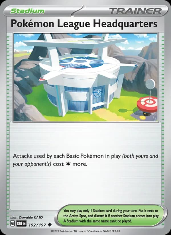 Pokémon League Headquarters card in English