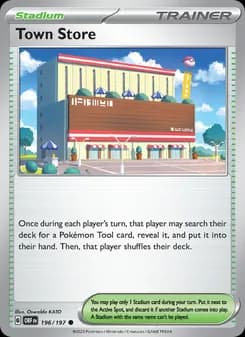 Town Store card in English